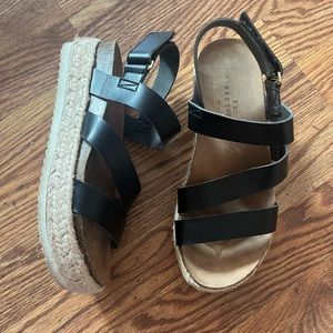 Black Strap Sandals
